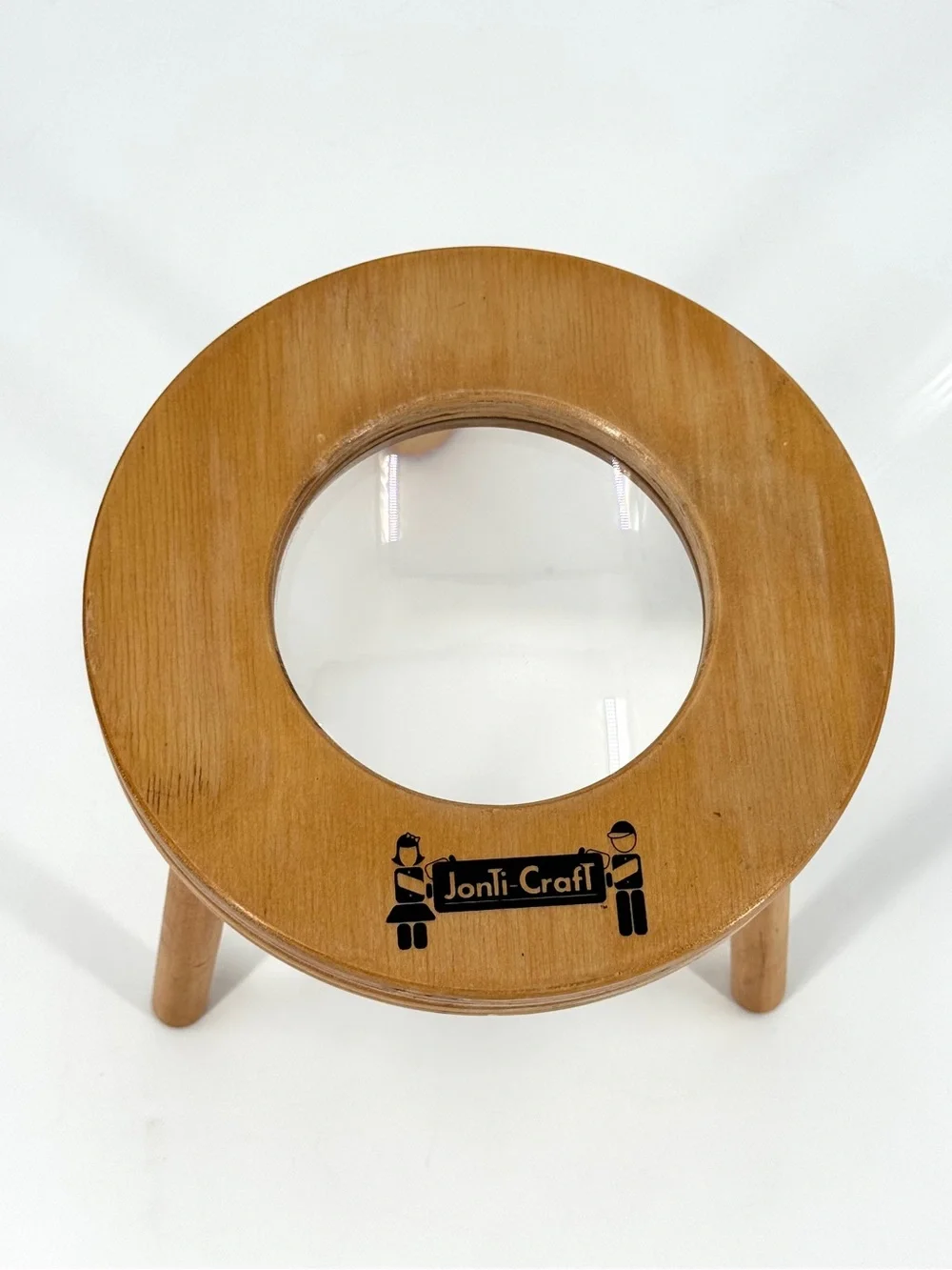 Jonti-Craft 9” Wooden Discovery 3x Magnifier Stool